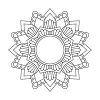 Meditative Mandala Flower Patterns to Color vector
