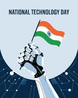 National Technology Day India Robotics and Innovation poster vector