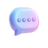 Abstract speech bubble with blurred hues signifying conversational fluidity png