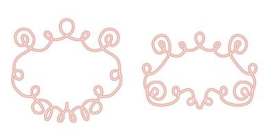 Set of calligraphic flourishes and ornamental frames in vintage style for decorating text borders invitations greeting cards and certificates vector