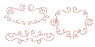 Hand drawn elegant text separators and vintage calligraphic ornament frames for use in luxury invitation greeting card or certificate decoration vector