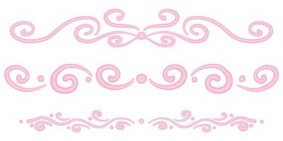 Luxury hand drawn vintage ornament dividers and calligraphic borders for elegant invitation decoration certificate design or greeting card layout vector
