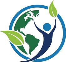 A harmonious and impactful logo design featuring the silhouette of a human figure with the Earth .eps vector