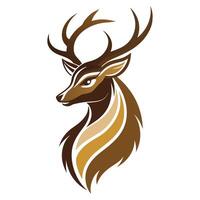 A sophisticated and elegant logo design featuring a deer 2.eps vector