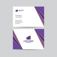 Modern Purple Business Card Template with Abstract Geometric Design vector
