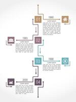Vertical timeline infographic design template vector