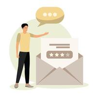 Rating scale and customer satisfaction concept. vector