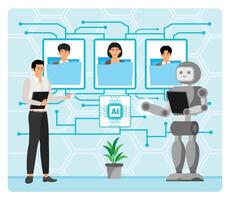 AI-Driven Diversity and Inclusion Initiatives. vector