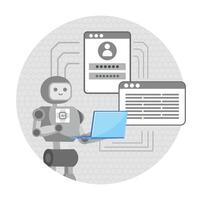AI in Finance and Accounting concept. AI-Powered Fraud Detection. vector