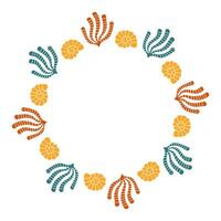 Corals and Seashells Frame vector