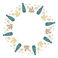 Message in a Bottle Wreath vector