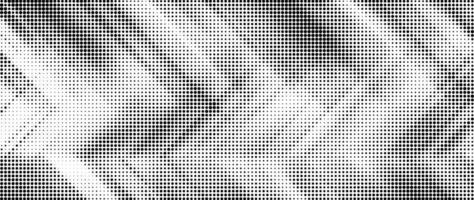 Grunge halftone gradient texture with wavy shape Fading grit noise background. Sandy gritty wallpaper. Retro round pixelated backdrop. Black and white comic overlay. vector