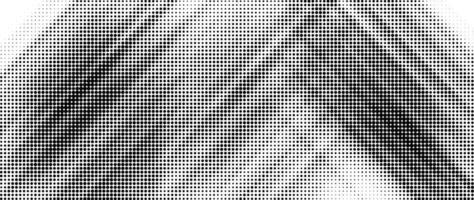 Grunge halftone gradient texture with wavy shape. Fading grit noise background. Sandy gritty wallpaper. Retro round pixelated backdrop. Black and white comic overlay. textured graphic design vector