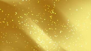 Shimmering gold particles drifting across a rich black background, ideal for elegant event intros or celebration graphics. video