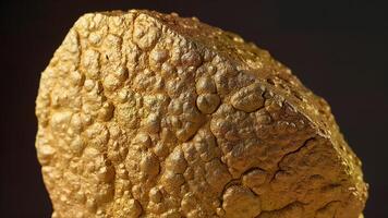 Closeup Macro of Raw Gold Nugget Texture photo