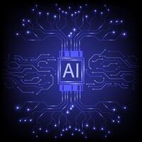 Digital AI Circuit Background Technology concept. Design for circuits, data, technology. vector