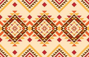 Native ethnic pattern. Indigenous style embroidery and american pattern concept. Design for fabric, background, abstract, red, yellow, orange, brown. vector