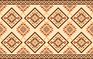 Native american pattern. Indigenous style embroidery pattern fabric ethnic concept vector