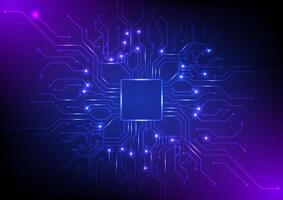 Futuristic Technology Cyber Circuit Design vector