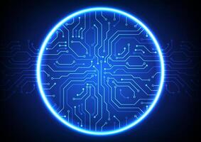 Futuristic background with technology. Design for futuristic circuit board background with data connections, robotics, and machine learning vector