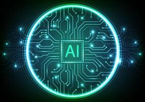 Artificial Intelligence Circuit Technology vector