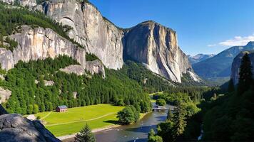 Aerial View of Majestic Limestone Cliffs Landscape photo