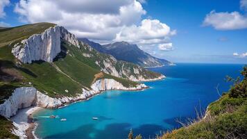 Aerial View of Shipwreck Beach Cliffs photo