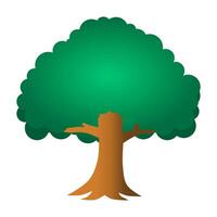 Green Tree on White Background. Green Tree Icon. Nature Elements. vector