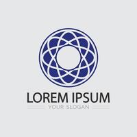 Business Icon Logo with Abstract Globe Shape for Global Company and Network Design vector