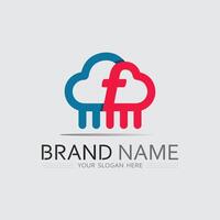 Minimal Line Cloud Icon for Smart Tech Logo, Web App, and Hosting Brand Identity vector