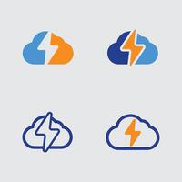 Creative Gradient Cloud Logo for Innovative App Development and Secure Online Hosting Solutions vector