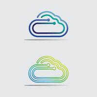 Simple Flat Cloud Icon Illustration for Mobile App Logo and Cloud Computing Business Brand vector