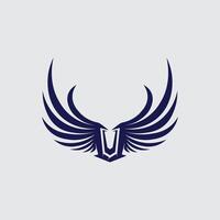 Falcon or Hawk Bird with Sharp Wings in Attack Pose for Sports Team Logo Illustration vector