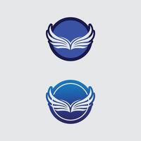 Circular Wings Pattern with Bird at Center for Emblem, Badge, or Symbolic Logo Design vector