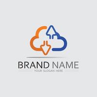Soft Cloud Logo in Modern Minimal Style for Startup Business and Cloud Hosting Branding vector