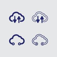 Cloud Logo Design with Abstract Gradient for AI Technology and Online Security Company vector