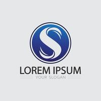 S logo design and S icon stock image graphic icon identity S Letter Logo with Swoosh and Flow Lines vector