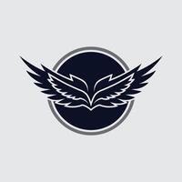 Simple Line Art Wings Icon for Logo, Mobile App Icon, or Tech Branding Identity Template vector