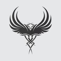 Unique Abstract Wing Logo Design with Symmetrical Layout for Modern Business Branding Icon vector