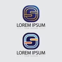 Modern Abstract S Logo Using Negative Space and Dynamic Lines in Graphic Design vector