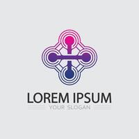 Modern Business Logo Illustration with Gradient Elements and Clean Typography Design vector