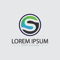S Monogram Inside Circle Badge for Simple, Professional, and Clean Logo Design vector