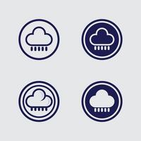Cloud Shape Logo for Cartoon App Icon and Web Service with Fun Design Elements vector