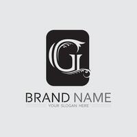 Artistic Line Art G Symbol with Retro Inspired Letter G Logo vector