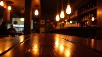 Warm and Inviting Bar Atmosphere with Ambient Lighting photo