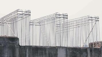 Protruding Steel Rebar from Concrete Structure video