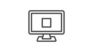 animado uma computador monitor monitores três aberto janelas video