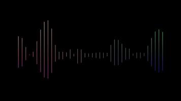 White audio waveform spectrum animation,Minimalist Sound Level Interface For Musical Entertainment . video