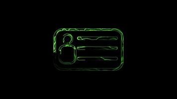 User account computer window. Animated symbol icon 4K. ID Card icon. identity card icon animation. personal data files or id car video