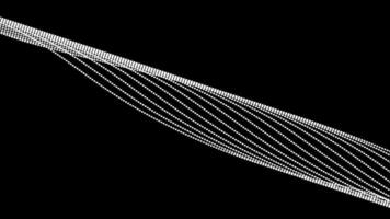 Abstract digital color wave with flowing small particles dance motion , Defocused loopable Soft Background. network connections for technology, video